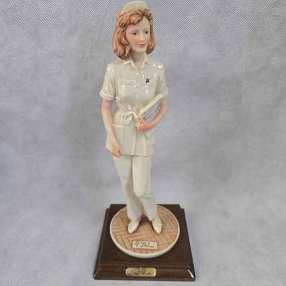 Nurse First Responder Statue Vintage Porcelain Figurine Sculpture A Belcari 1987